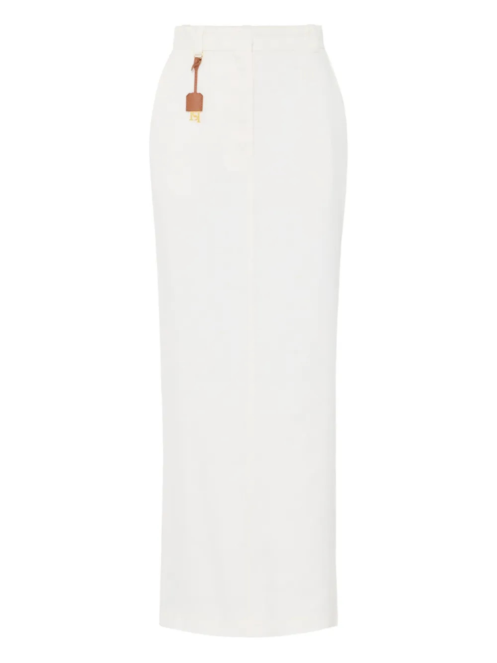 Elisabetta Franchi Gabardine Midi Skirt | White | FARFETCH | Farfetch Global