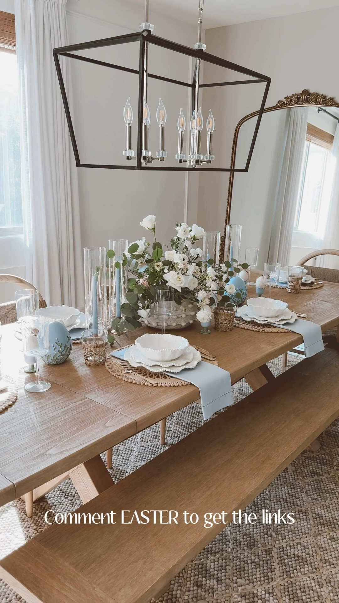 Sharing my Sky blue and White Easter Table Decor - This year I decided to go with something simple but elegant. This blue is definitely the color of the season and we are loving it 🐰 •
#easter #easterdecor #bowtrend #easterideas #diyeaster #eastercrafts #homedecor #easterbunny #easterbasket #tablescape #ltkhome #easterbrunch #eastergiftsforkids #eastertable

#LTKSpringSale #LTKhome

#LTKSeasonal