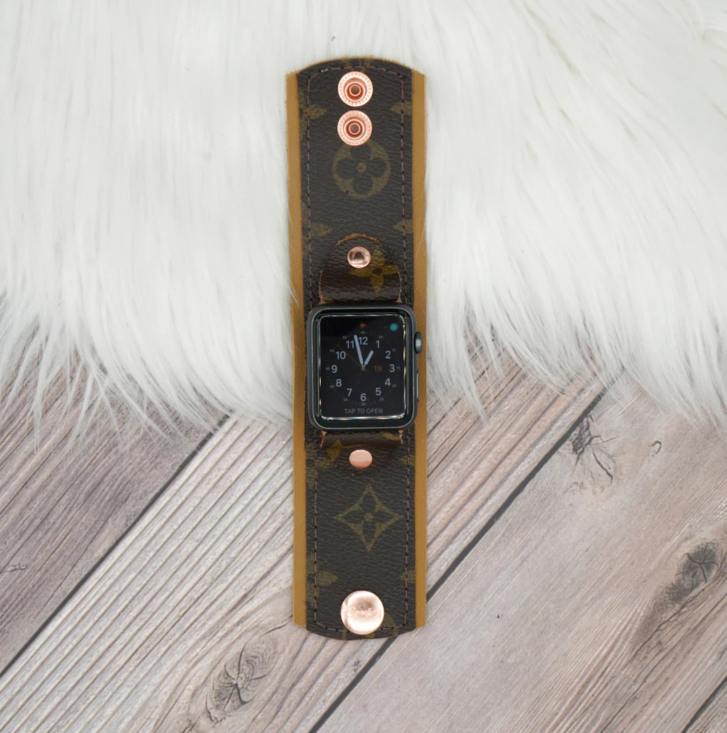 Cuff Band in Upcycled LV Monogram | Sparkl