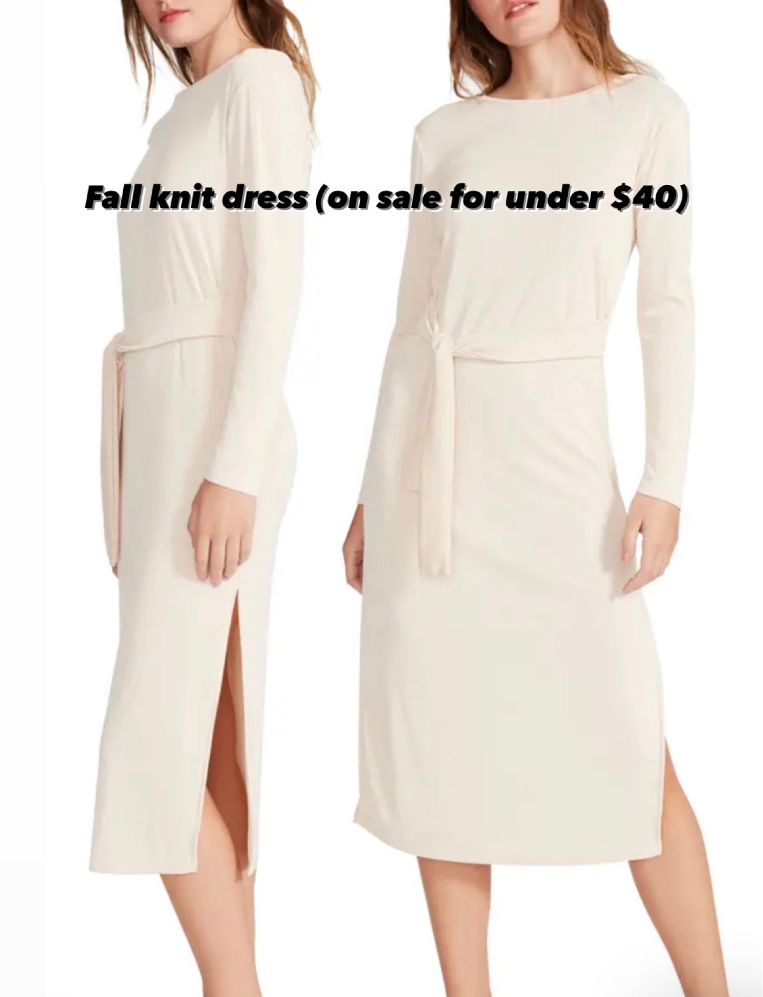 Knit dress 
white dress
Fall outfit 

#LTKunder50 #LTKsalealert #LTKSeasonal