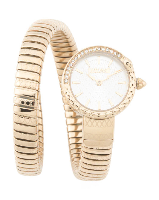 Stainless Steel Mother Of Pearl Wrap Bracelet Watch | TJ Maxx