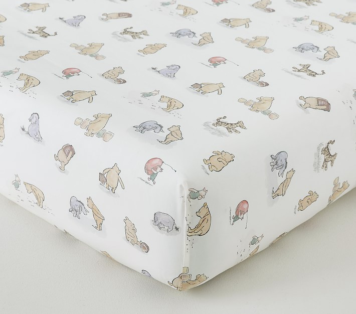 Disney's Winnie the Pooh Organic Crib Fitted Sheet | Pottery Barn Kids