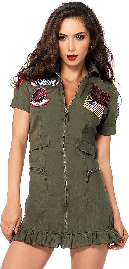 Leg Avenue Women's Licensed Top Gun Flight Dress Costume | Amazon (US)