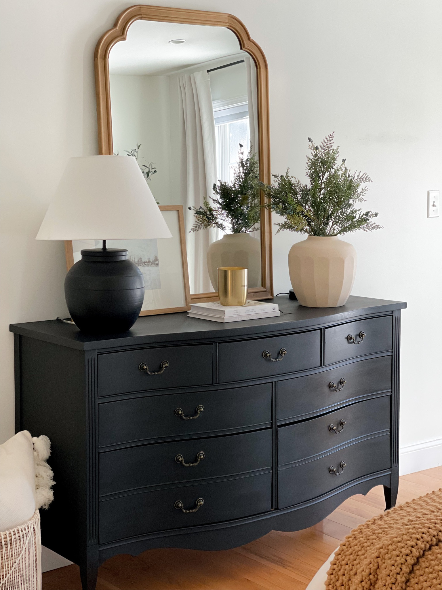 Master bedroom dresser decor. 

#blackdresser #dresserdecor #masterbedroom #targetfinds 

#LTKsalealert #LTKSale #LTKstyletip