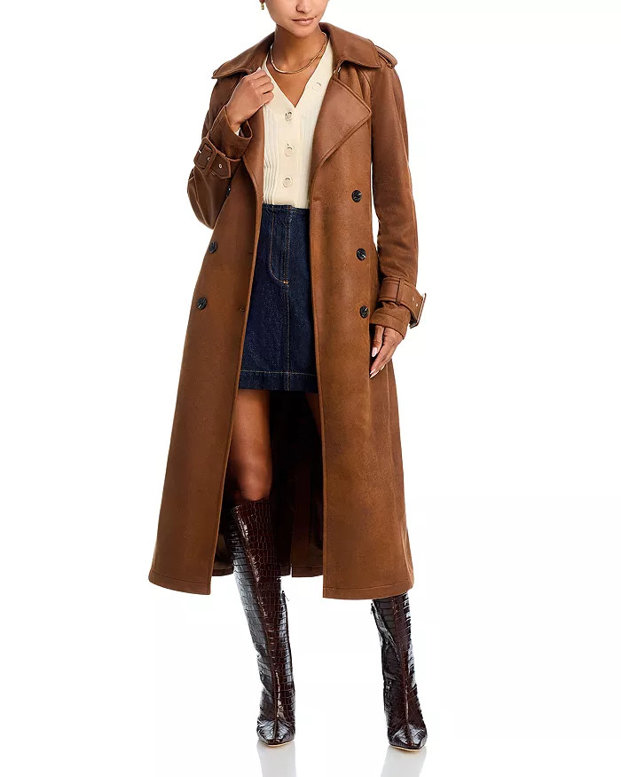 Avec Les Filles Faux Leather Trench Coat Back to results -  Women - Bloomingdale's | Bloomingdale's (US)