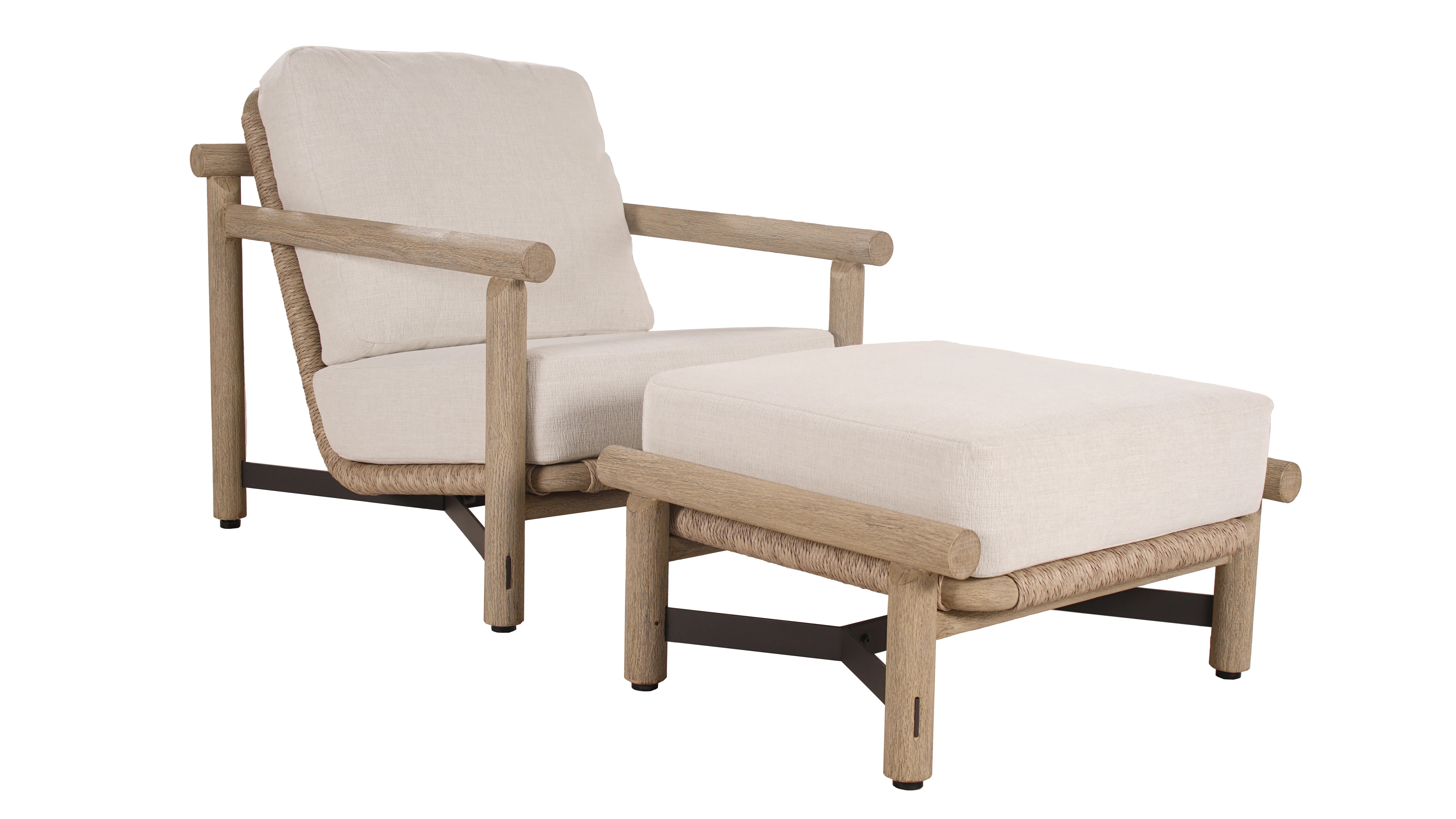 Inessa 4-Piece Lounge Chair and Ottoman Teak Seating Group | Joss & Main