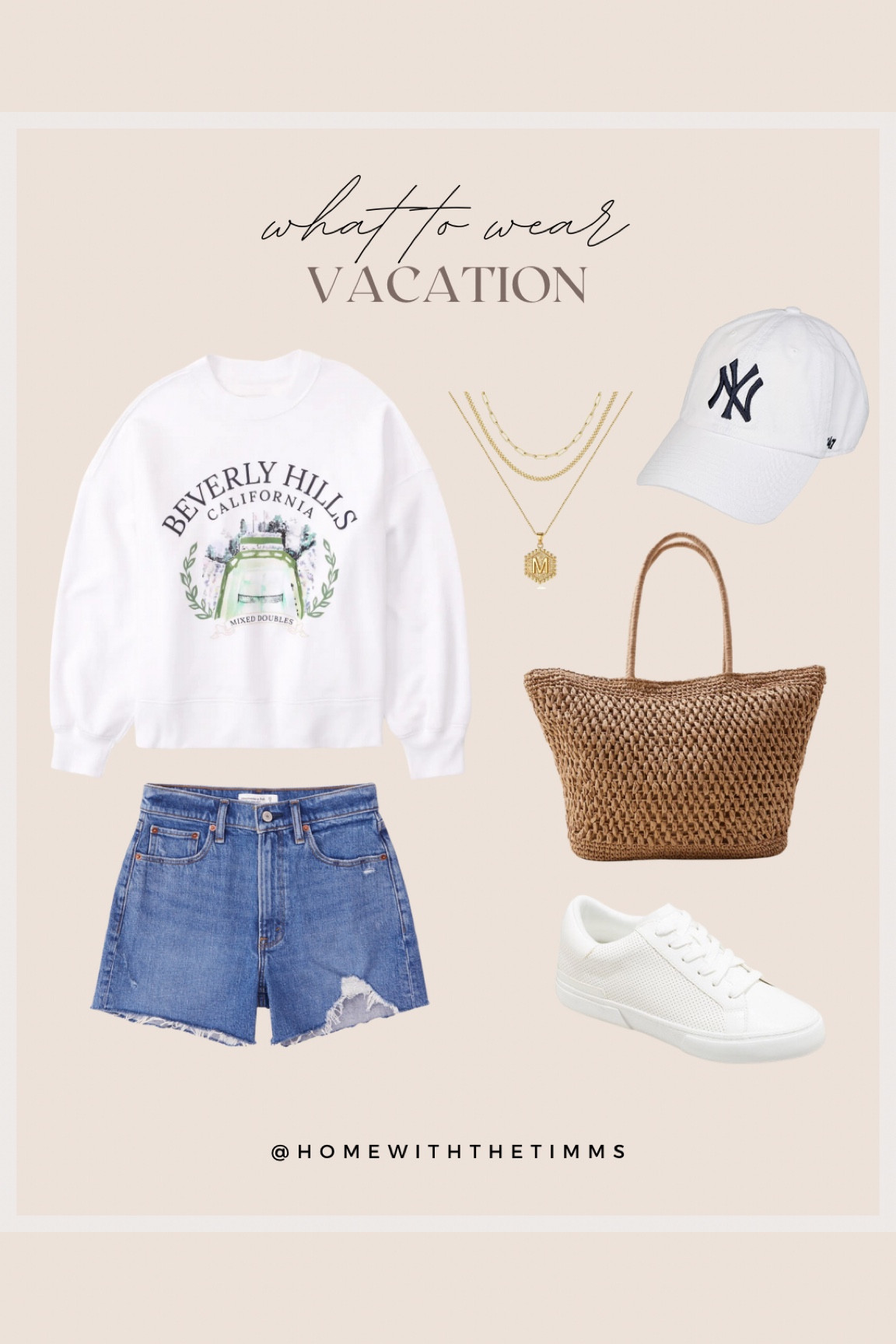 Vacation Outfit 

Vacation, sweatshirt, jean shorts, sneakers, white sneakers, baseball hat, straw bag 

#LTKstyletip #LTKFind #LTKSeasonal