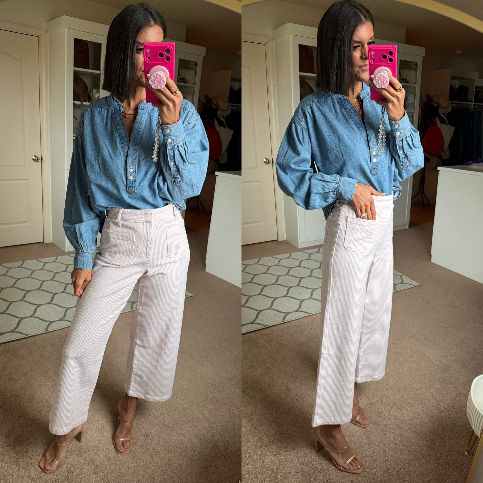 These Walmart pink pants were a top seller this week! I’m in size xs in denim top, pants tts 

#LTKSeasonal #LTKootd #LTKgrwm