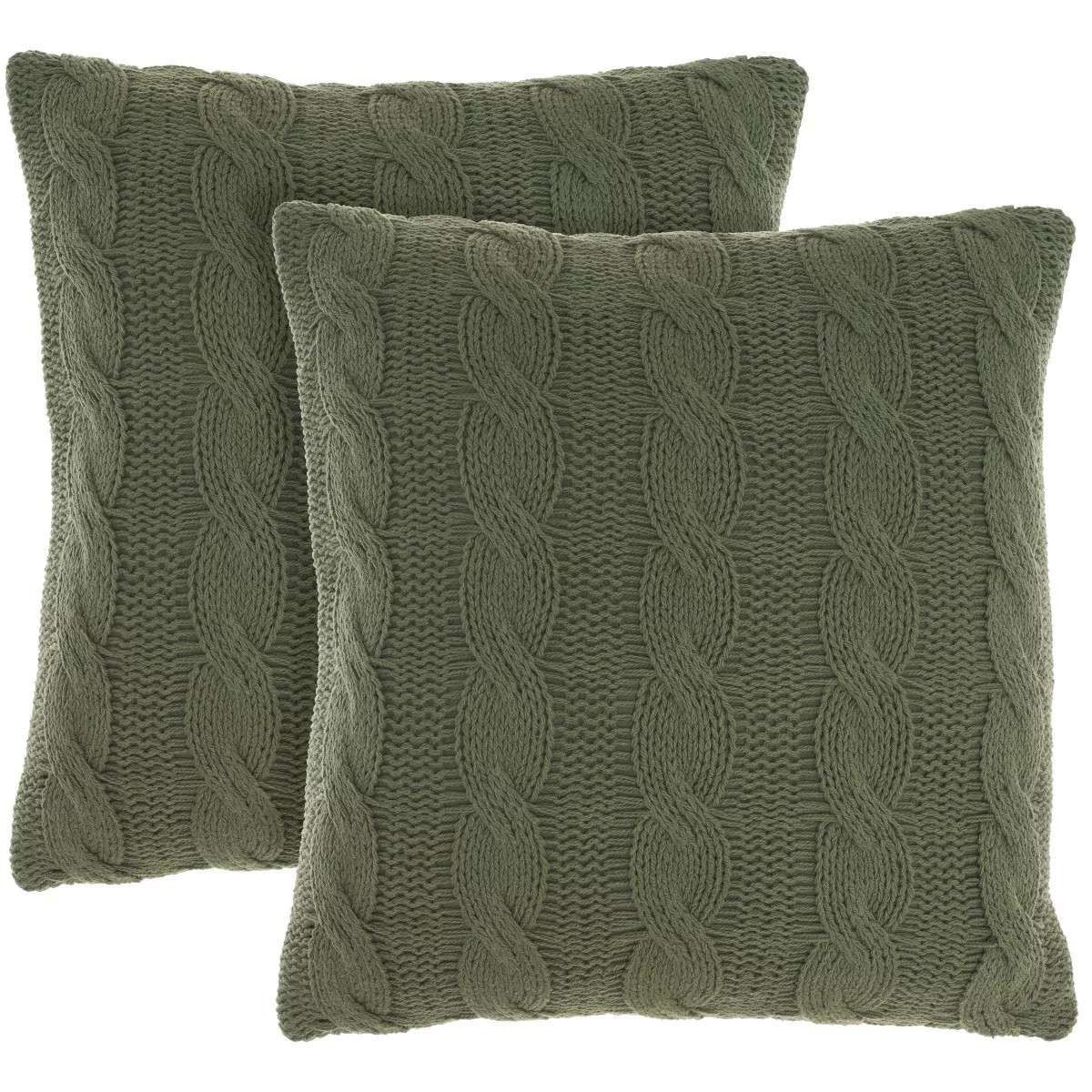 Mina Victory Life Styles Cotton Knitted 18"x18" Indoor Throw Pillows Set of 2 | Target