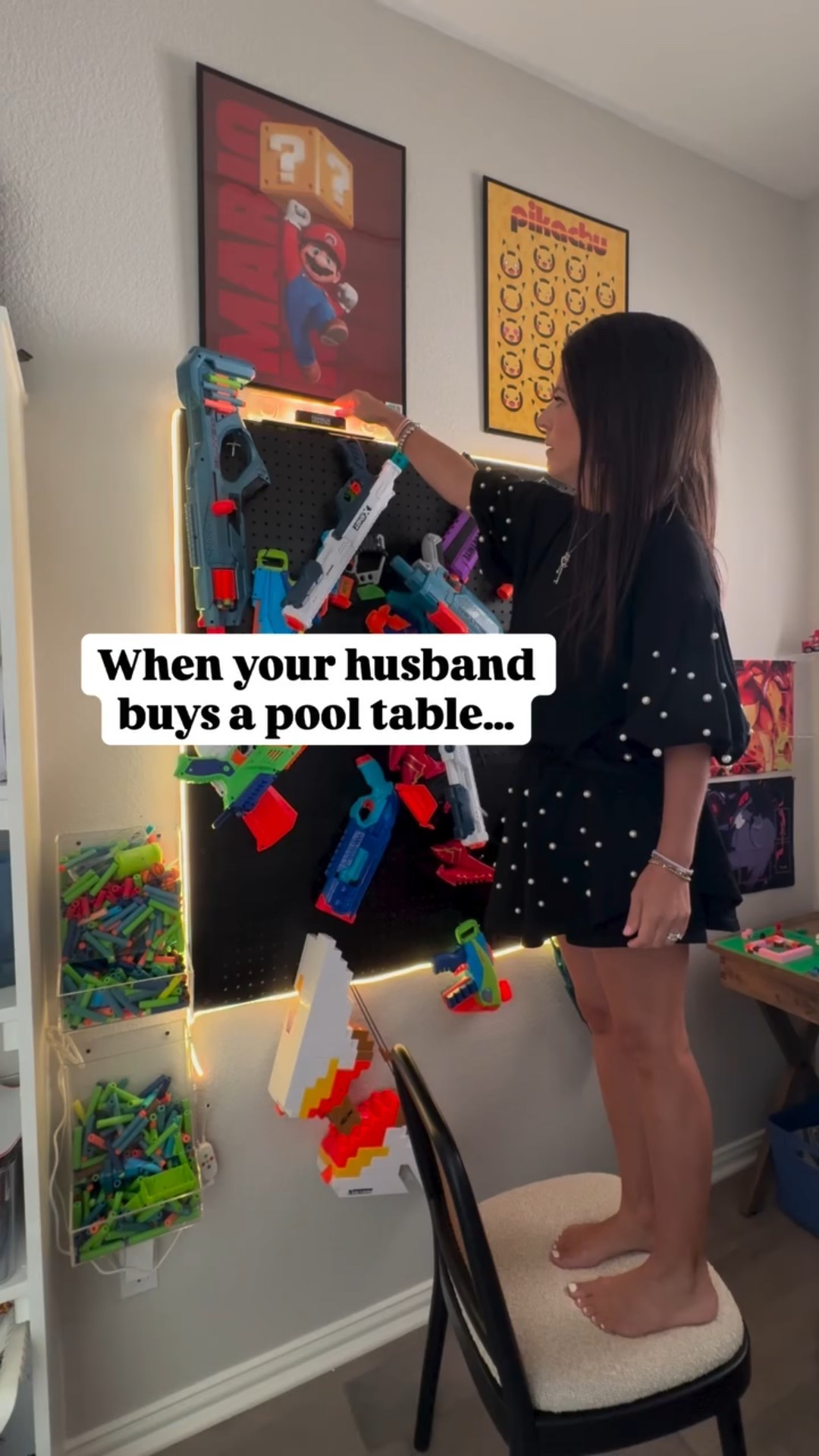 ✅✨ New pool table means new game room in the works! Y’all will never hang or install another home find without using my light up level. Total game changer ❤️

Game room. Pool table room. Home hack. Home find. DIY gadget. Home improvement. Home renovation. Home hacks. Man cave. DIY project.

#LTKMens #LTKHome #LTKstorytime