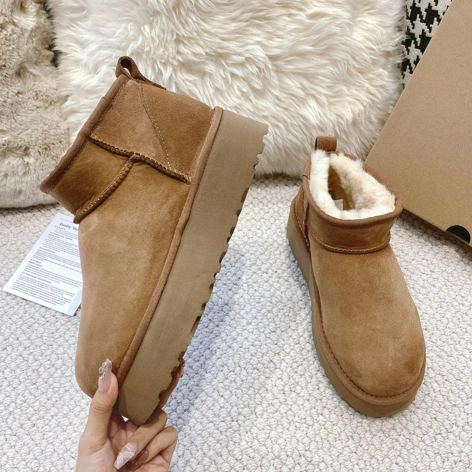 Women Classic Mini Platform Boot Ultra Matte Fur Snow Boots Suede Wool Blend Comfort Winter Desig... | DHGate