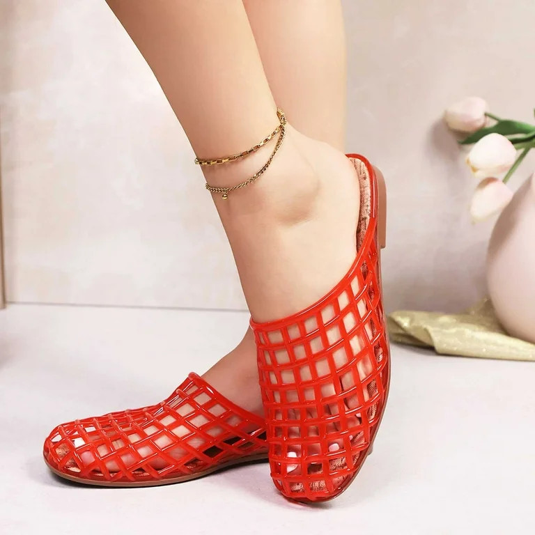 SZJXBUY Closed Sandals for Women 2026 Summer Casual Clear Jelly Mesh Slide Breathable Slip on Clo... | Walmart (US)