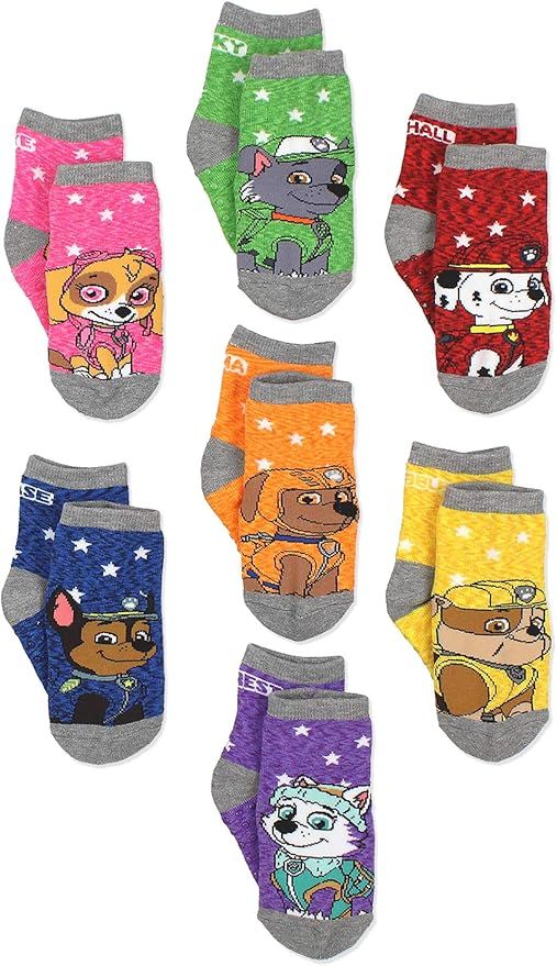 Paw Patrol Toddler Boys Girls 7 pack Socks with Grippers | Amazon (US)