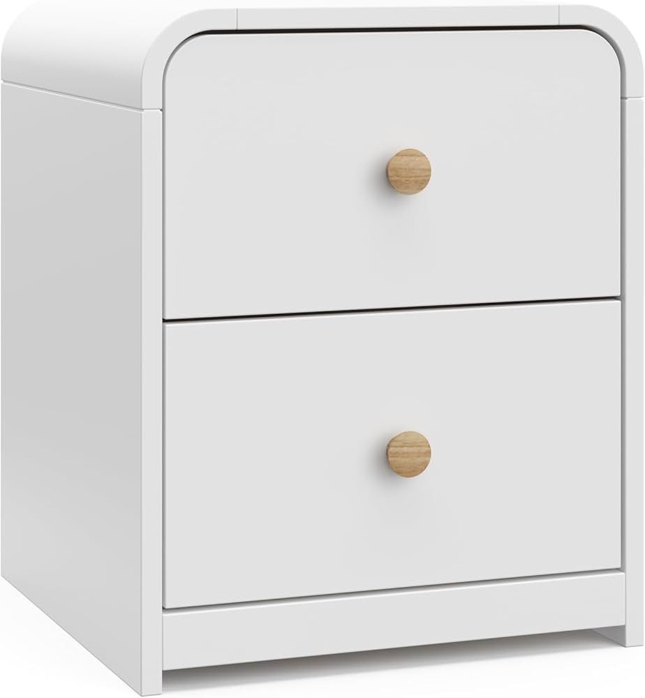 Storkcraft Next Santos 2-Drawer Nightstand (White with Natural) – GREENGUARD Gold Certified, Pr... | Amazon (US)