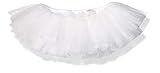 LEO Girl's 5.5" Firm Tulle Bando Dance Tutu Skirt White | Amazon (US)