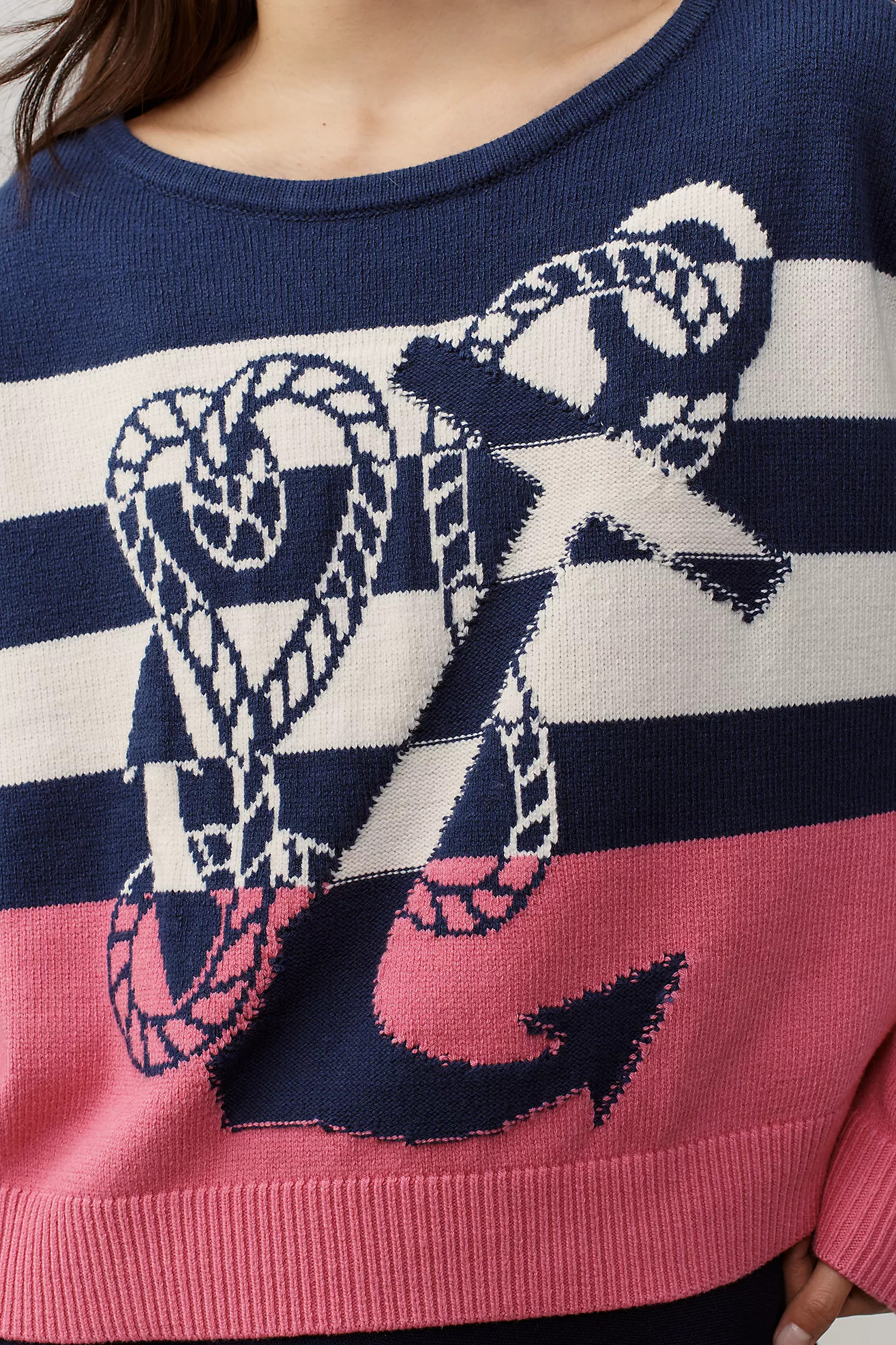 Maeve Boat-Neck Nautical Icon Sweater | Anthropologie (US)