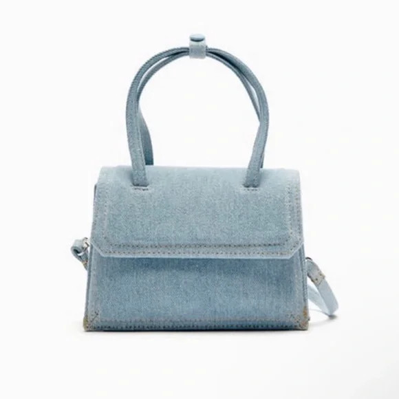 NWT ZARA Denim Mini City Crossbody Bag, Includes ZARA Dustbag | Poshmark
