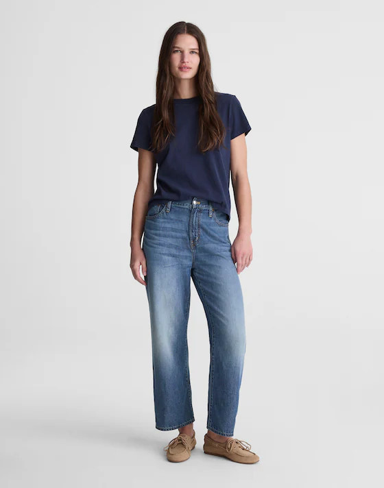 The Perfect Vintage Wide-Leg Crop Jean in Airy Denim | Madewell