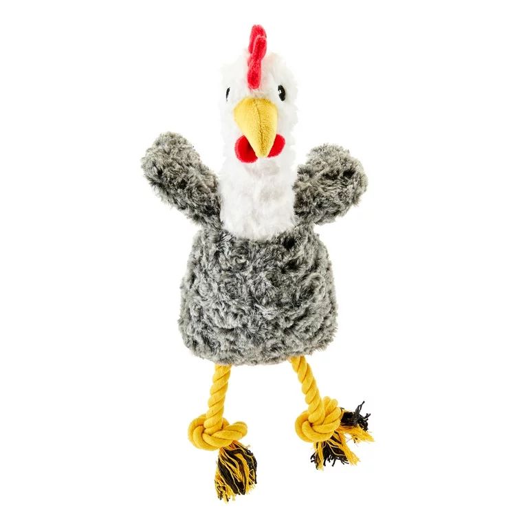 Vibrant Life Cozy Buddy Chicken with Rope Dog Toy Plush,  Durable,Chew Level 3 - Walmart.com | Walmart (US)