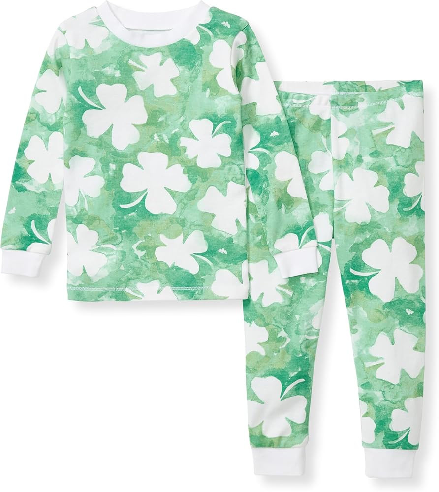 Burt's Bees Baby Girls' Pajamas, 2-Piece Long Sleeve Tee and Pants Organic Cotton PJ Set | Amazon (US)