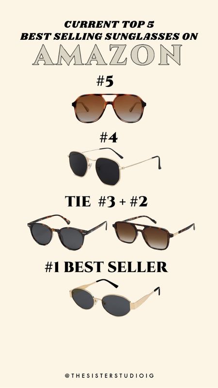 Top 5 Best Selling Sunglasses on Amazon right now!😎



#LTKstyletip #LTKfindsunder50 #LTKSeasonal