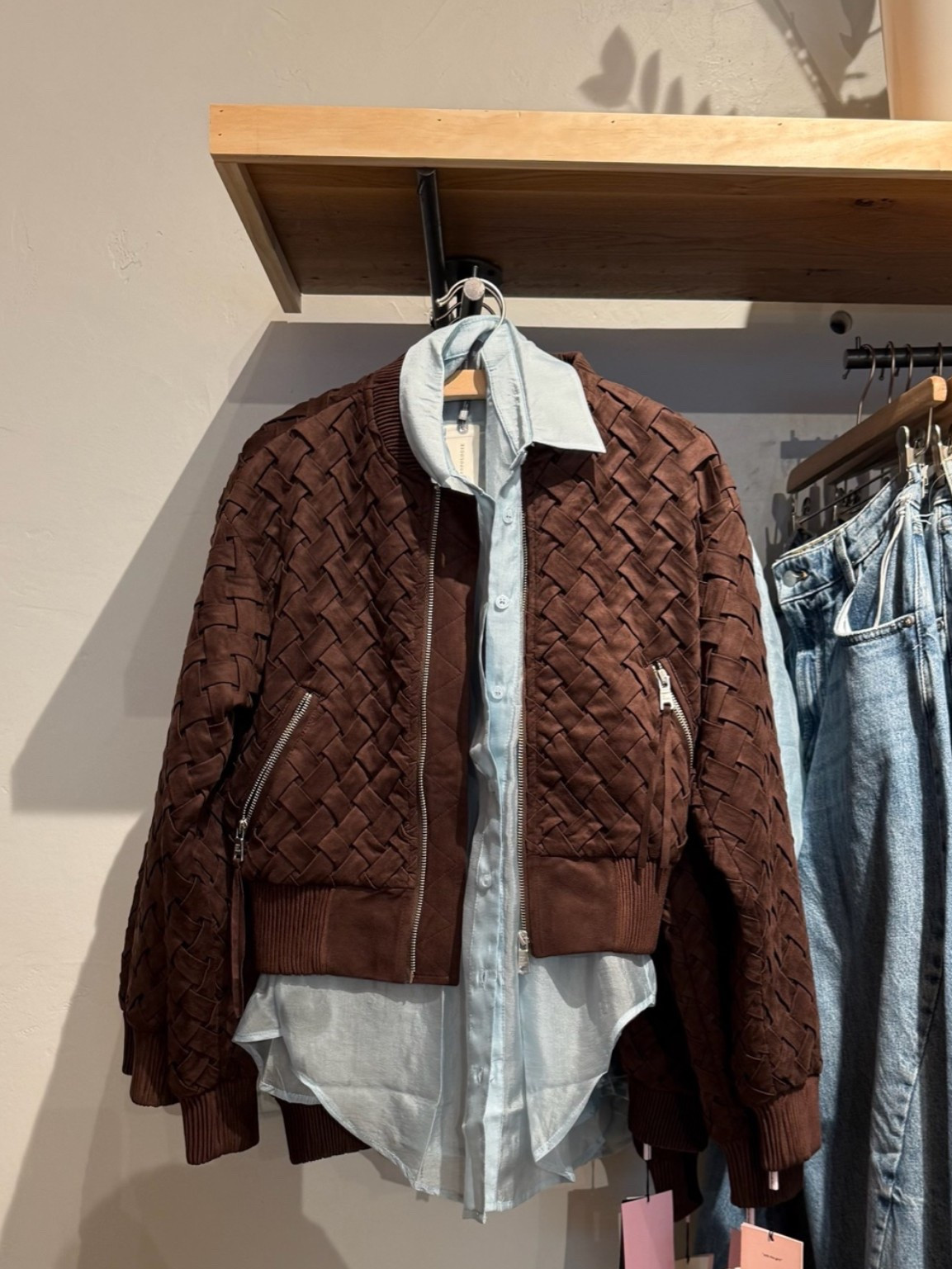 Affordable faux suede woven bomber jacket find!

#LTKootd #LTKMidsize #LTKSeasonal