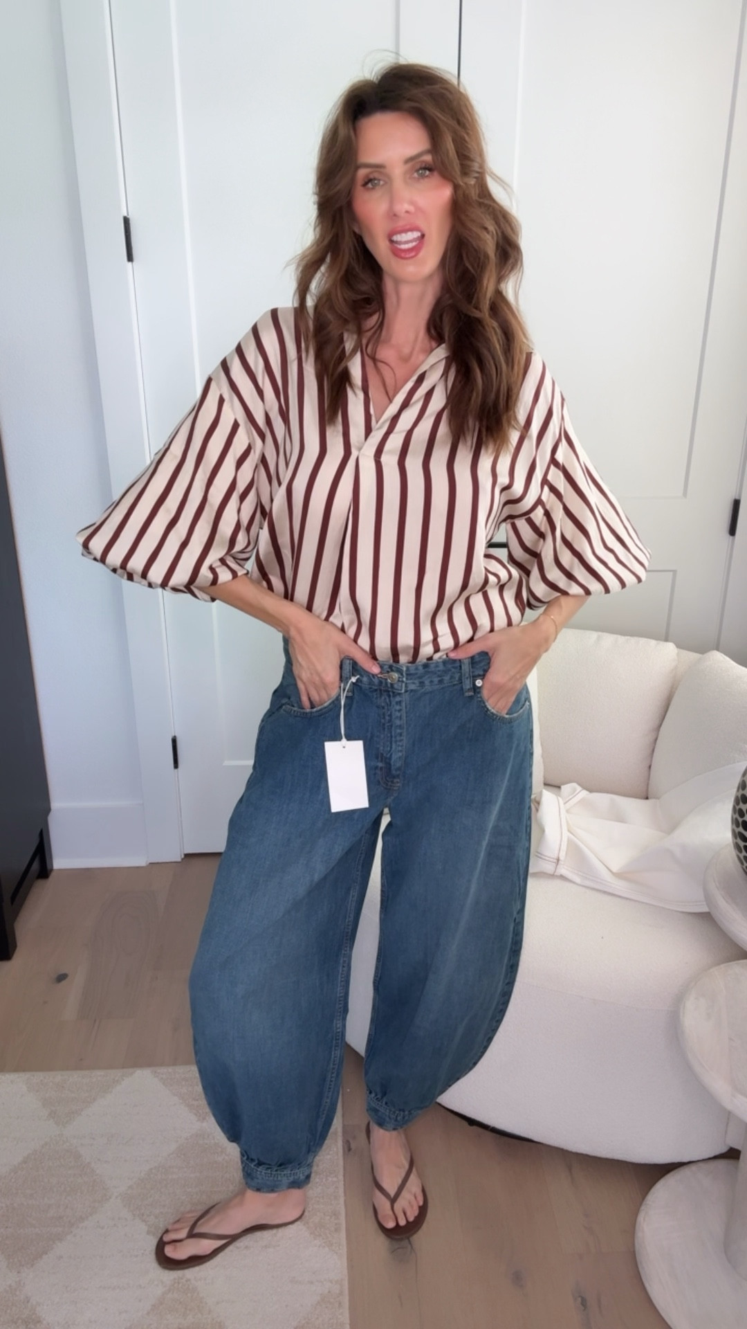 balloon jeans // actually obsessed 

#LTKootd #LTKgrwm #LTKOver40