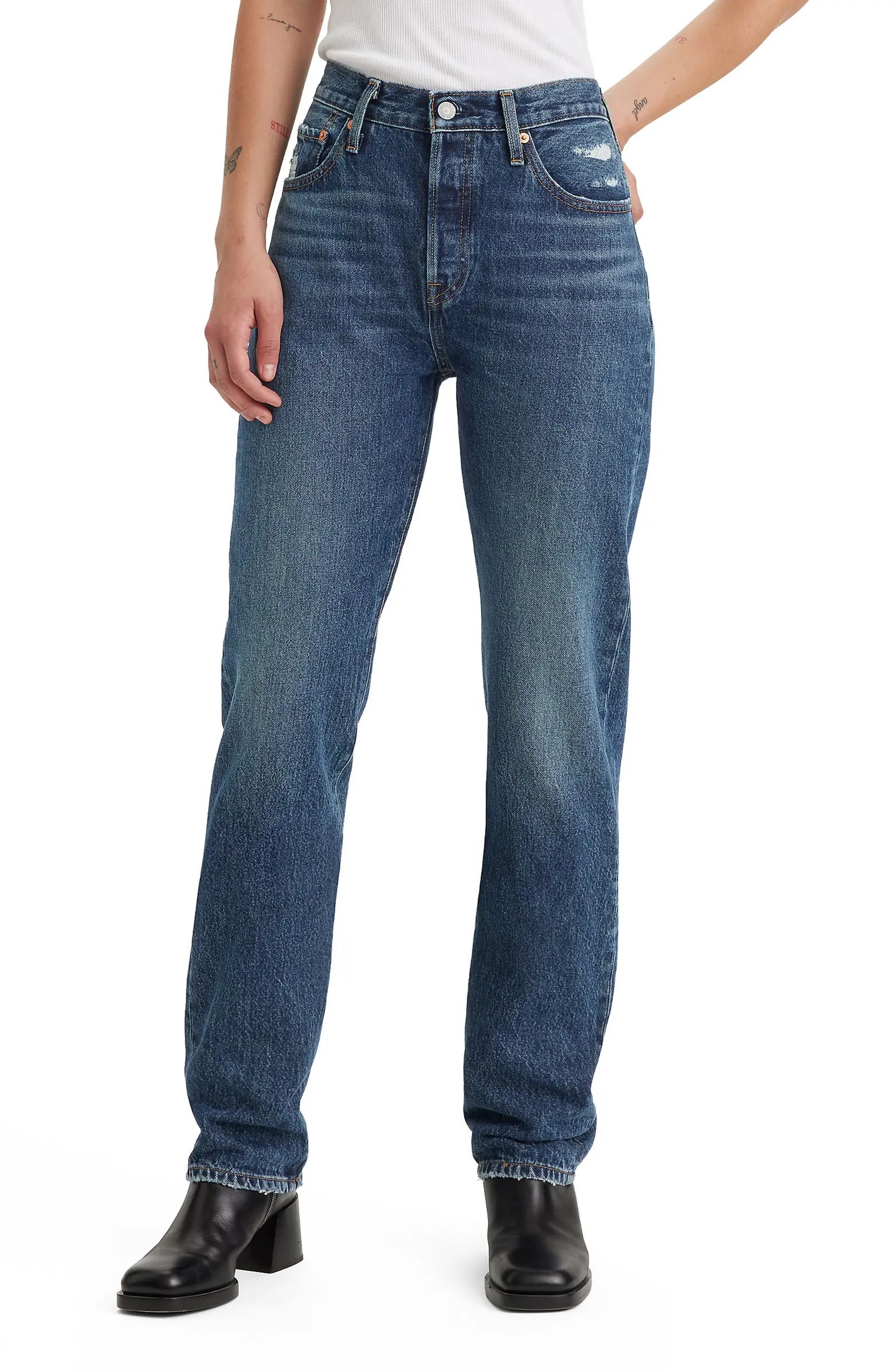 501® Original High Waist Straight Leg Jeans | Nordstrom