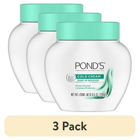 (3 pack) Pond s Cold Cream Cleanser & Make-Up Remover 9.5 oz | Walmart (US)