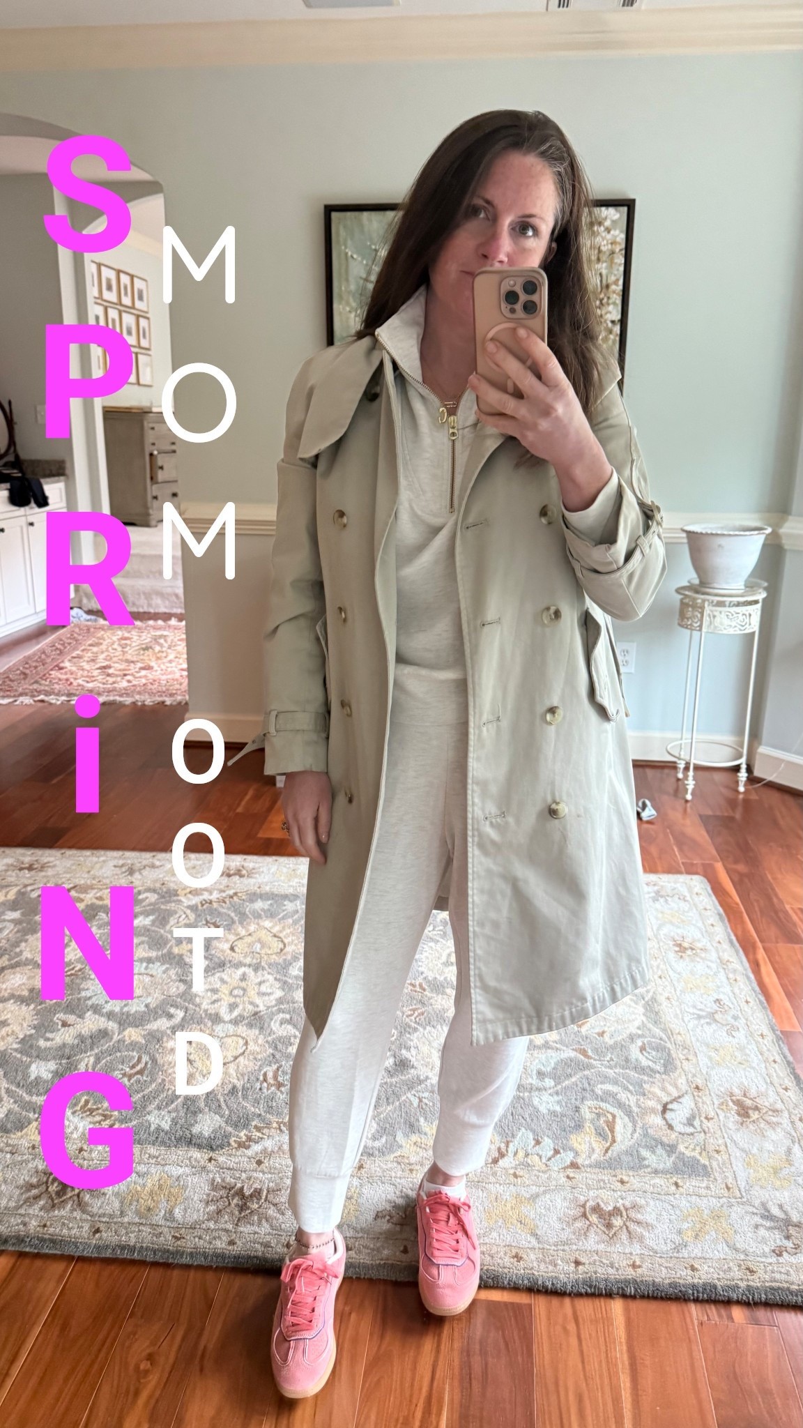 Is it gonna be hot or cold? Chilly
Mornings and warm afternoons. Rainy day April moments. Trench is old target bur tagged similar  

#LTKTravel #LTKGiftGuide #LTKOver40