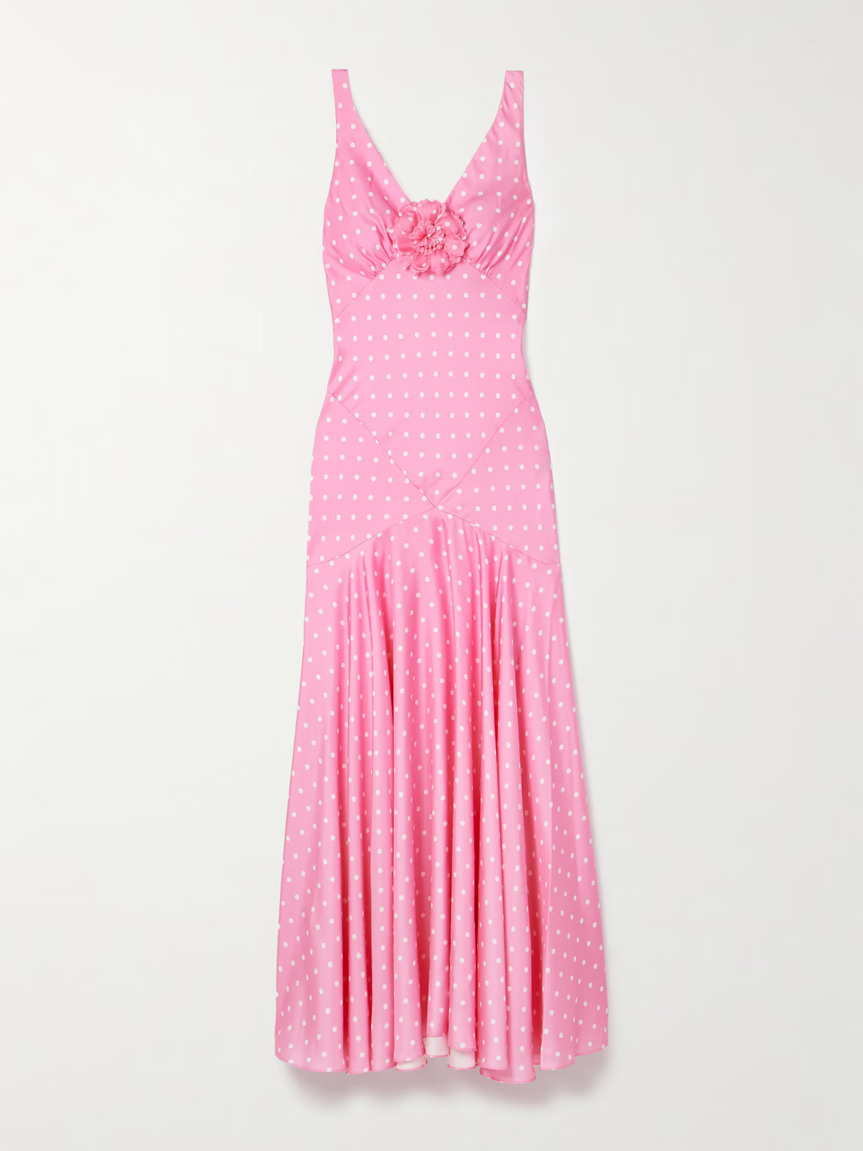 Rodarte - Embellished Polka-dot Silk-satin Twill Gown - Pink | NET-A-PORTER (US)