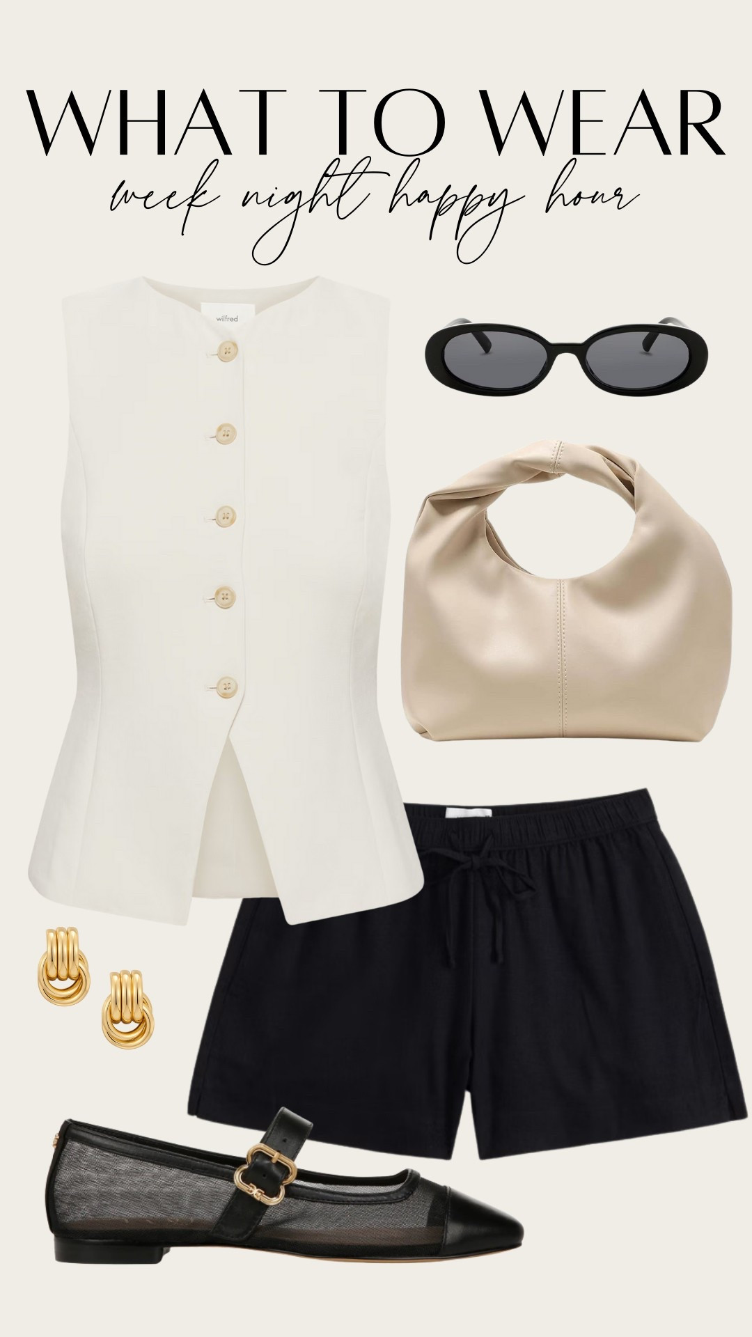 Week night happy hour outfit! I love the combo of a vest top and linen shorts, so chic

#LTKStyleTip