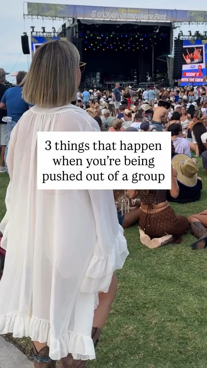 Comment Friend for what to do next, if you find that this is happening to you. 

As for the 3 things that happen when you’re being pushed out of a group: 

They start investing more in someone else but that relationship gets fast tracked. They’re suddenly close in a way that took you years and the speed is your tell.

They are surprisingly warm towards you but only in public & in front of others but then go cold & are distant when it’s just the two of you. 

They stop circling back. A text goes unanswered, plans fall through, and instead of reconnecting later, they just let the distance grow.