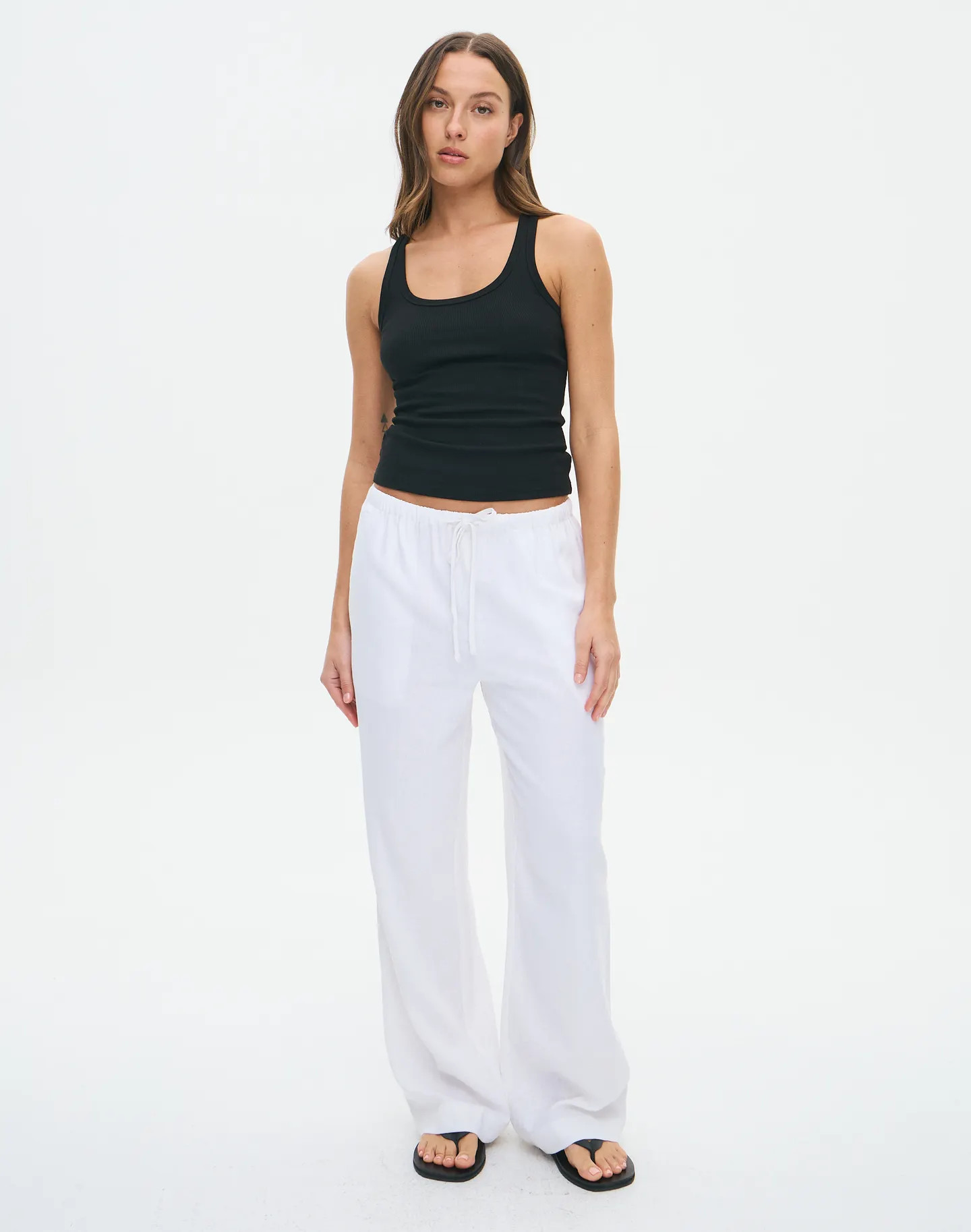 Tie Waist Stripe Cotton Pant | Glassons (Australia)
