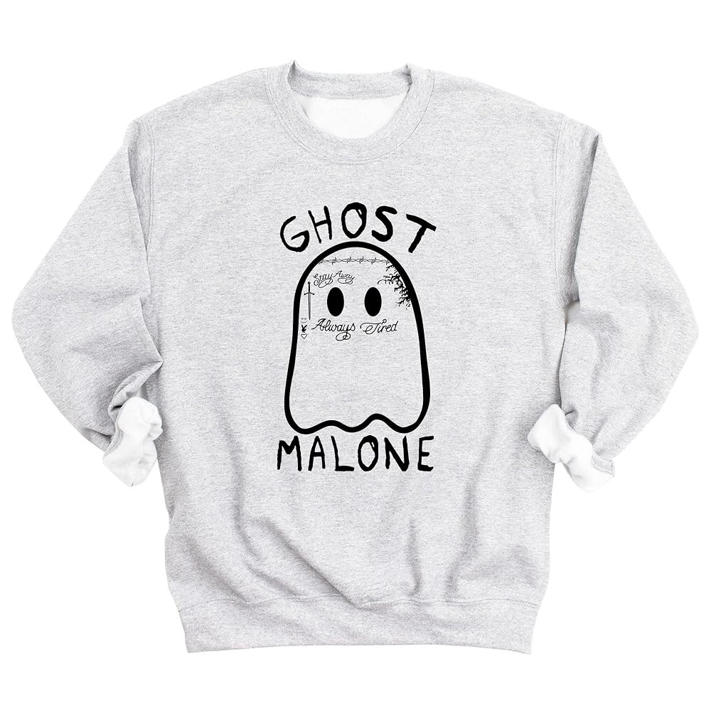 Ghost Malone Halloween Sweatshirt - Funny Graphic Sweatshirts for Women, Cotton Blend Pullover, C... | Amazon (US)