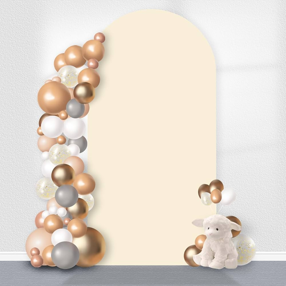 Arch Backdrop Cover, 7.2FT Wedding Arch Cover Spandex Fitted Arch Covers Stretchy Cardboard Chiar... | Amazon (US)