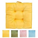 blue page Large Square Velvety Floor Pillow - Big Chair Cushion Yellow Floor Pillows Seating Tatami  | Amazon (US)