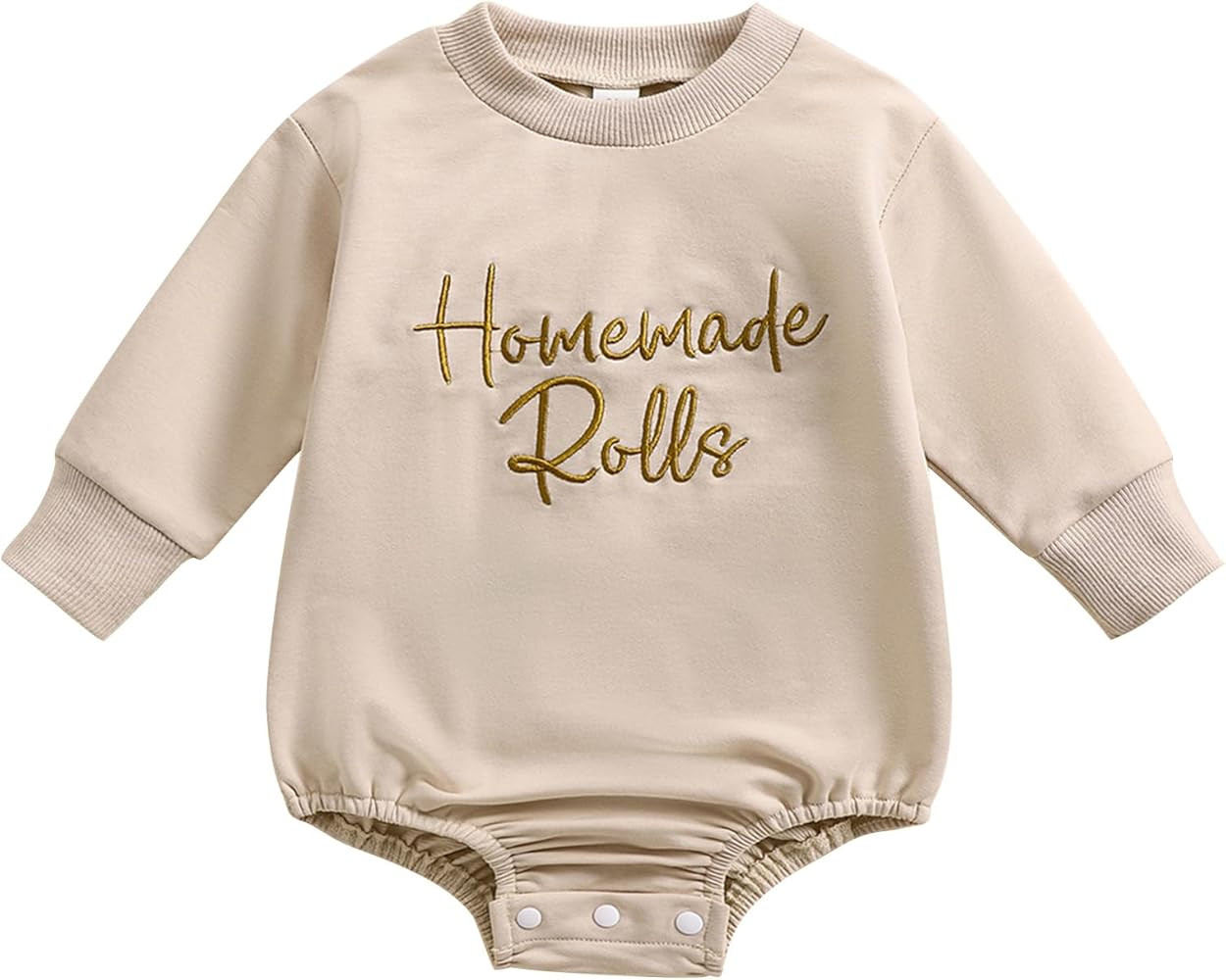 Thanksgiving Baby Girl Boy Outfit Newborn Bubble Romper Fall Winter Infant Long Sleeve Sweatshirt... | Amazon (US)
