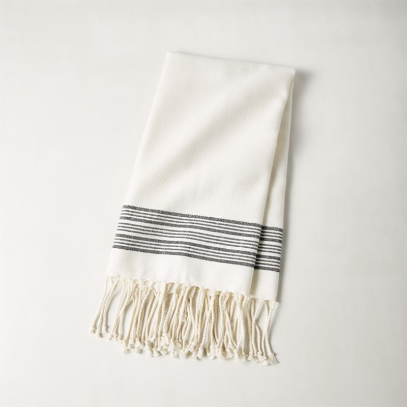 Catania Fringe Hand Towel + Reviews | CB2 | CB2