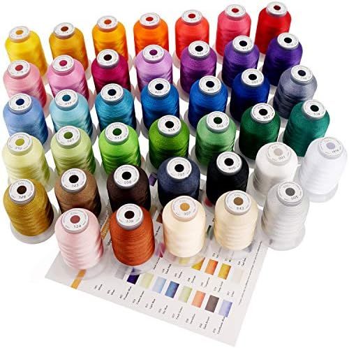 New brothreads 40 Brother Colors Polyester Machine Embroidery Thread Kit 500M Each for Home-Based... | Amazon (US)