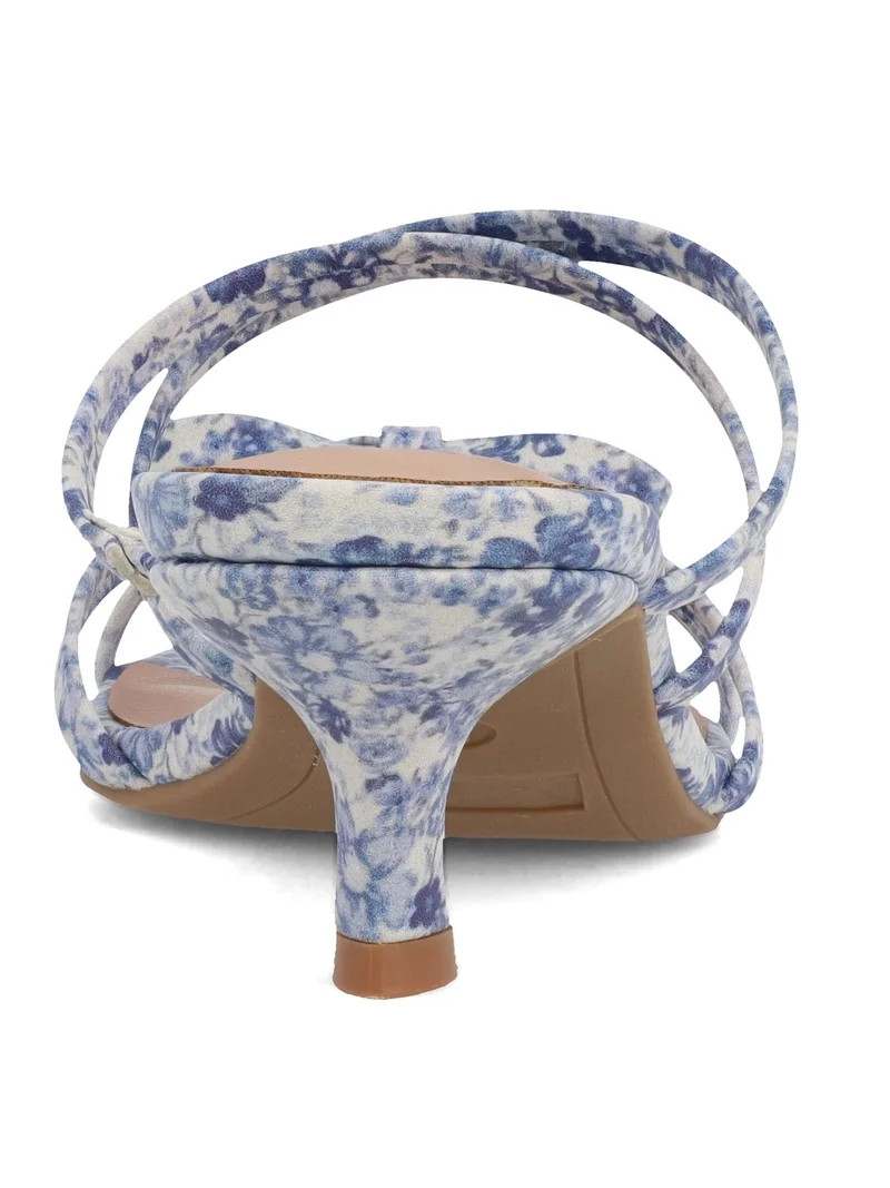 Mia Too Women's Strappy Kitten Heel Sandal | Walmart (US)