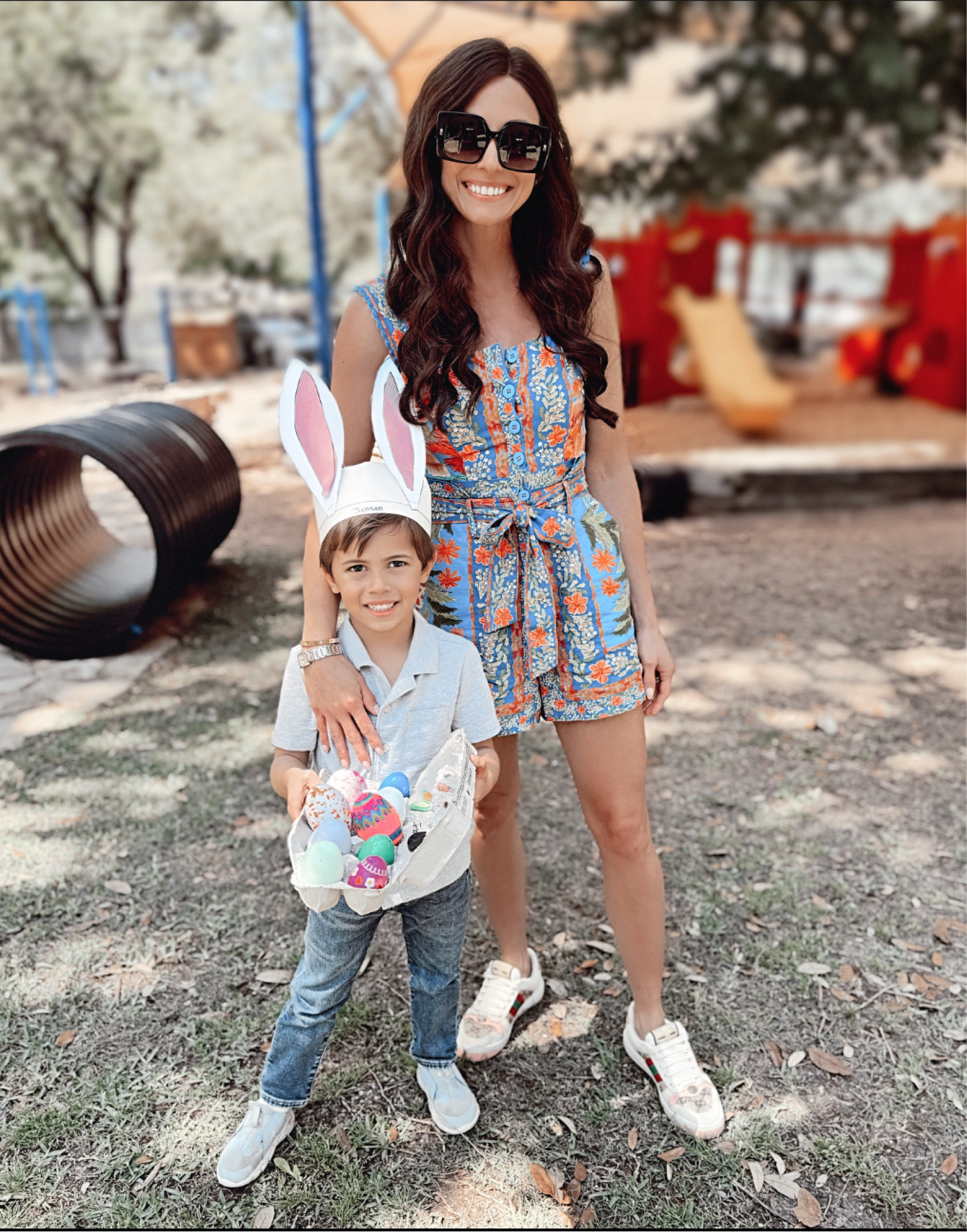 Successful Egg Hunt. #farmrio #gucci #LTK #romper #spring #LTKspring

#LTKshoecrush