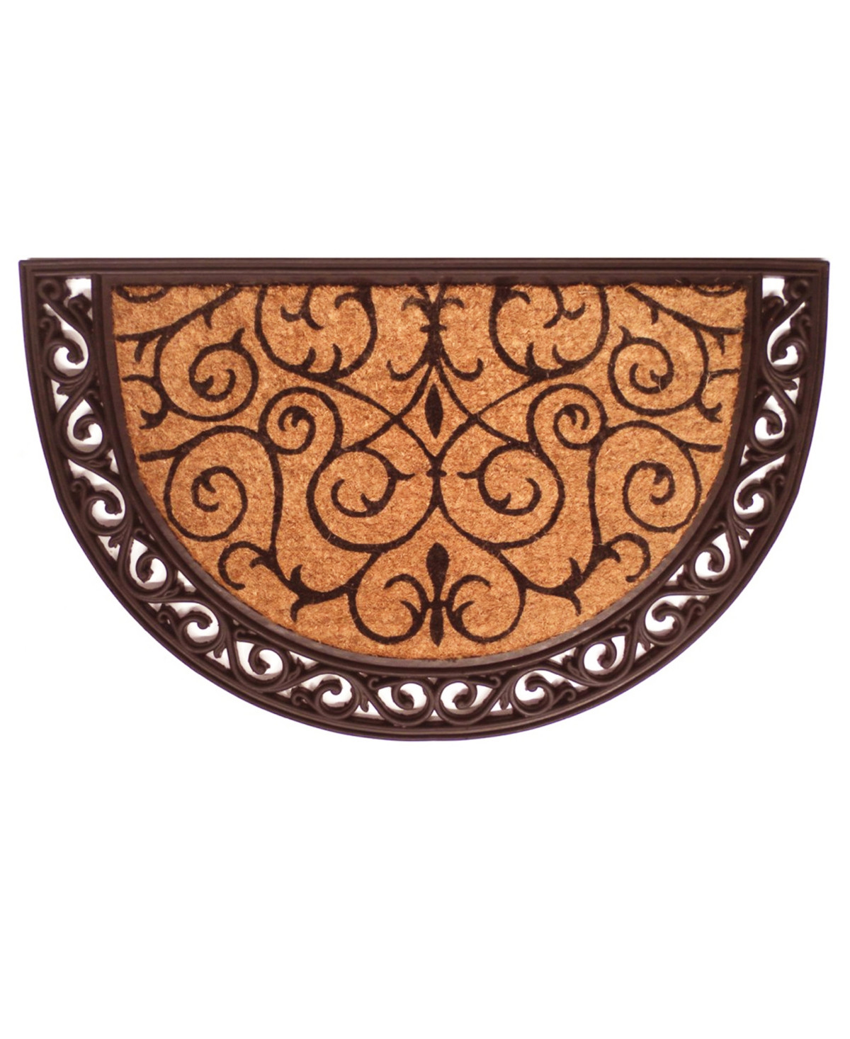 Printed Ornate Scroll 2' x 3' Coir/Rubber Doormat Bedding | Macys (US)