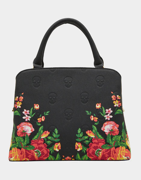 SKULLICIOUS SMALL SATCHEL FLORAL | Betsey Johnson