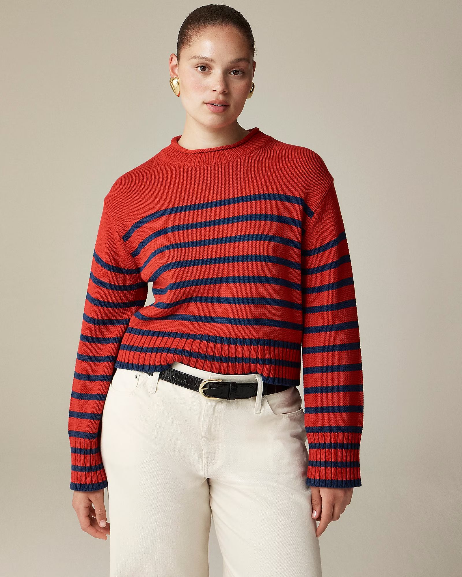 Rollneck&trade; sweater in stripe | J. Crew US