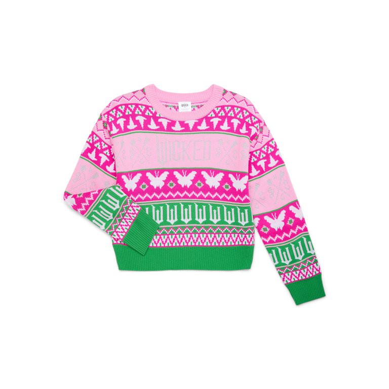 Wicked Girls Metallic Lurex Holiday Sweater, Sizes 4-16 | Walmart (US)
