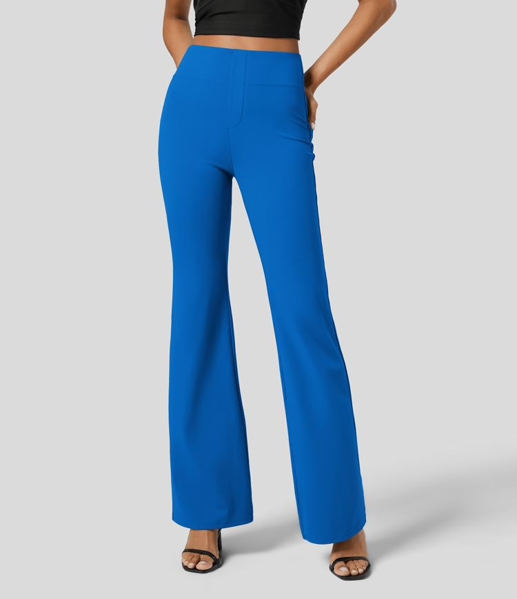 Halara Flex™ High Waisted Back Side Pocket Slight Flare Work Pants | HALARA