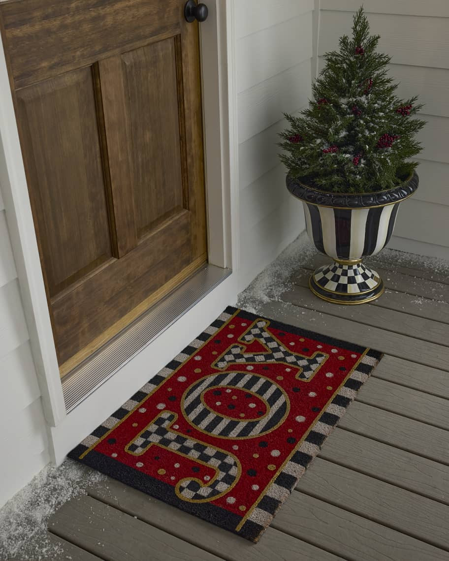 MacKenzie-Childs Joy Christmas Entrance Mat | Neiman Marcus