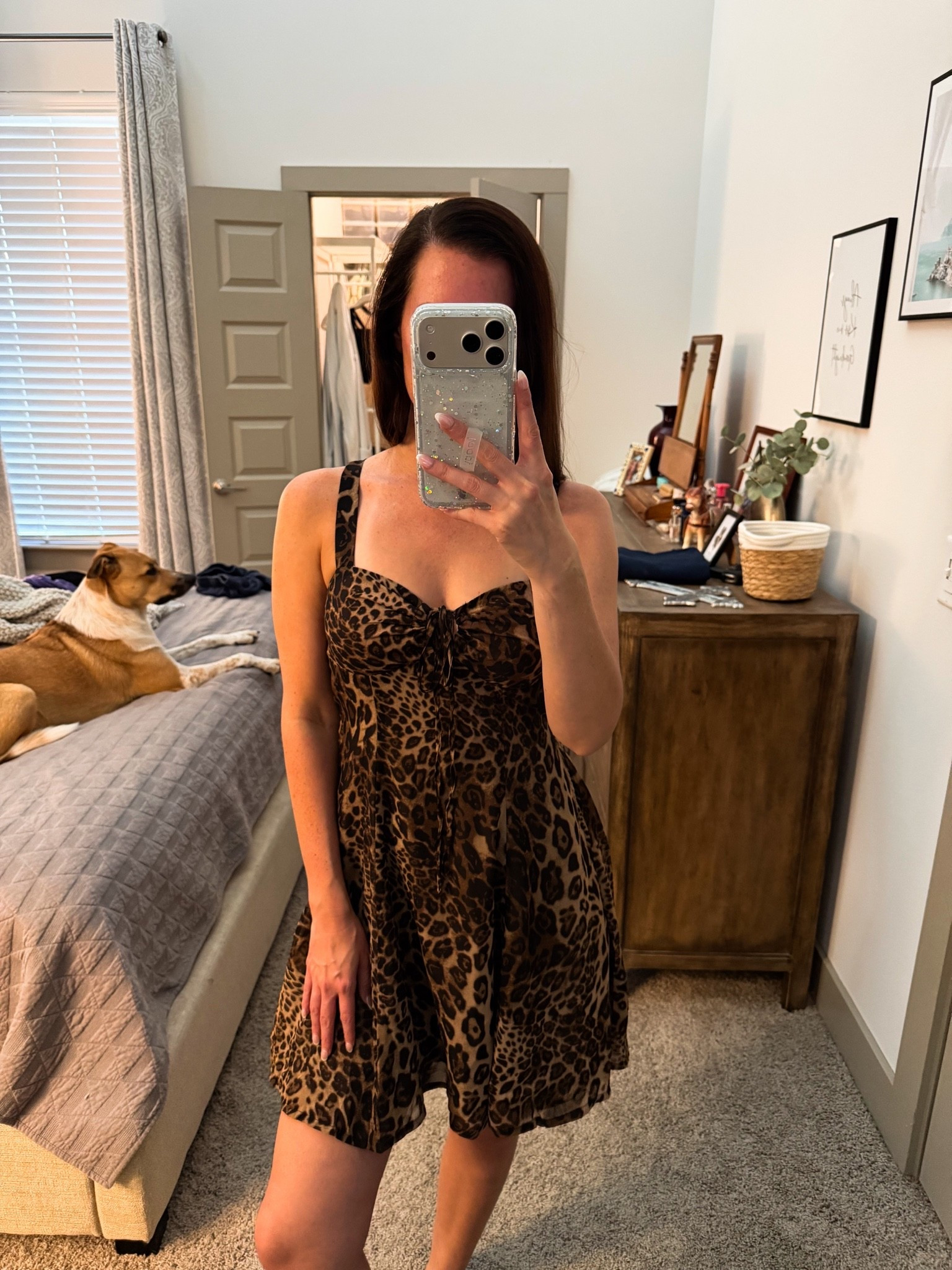 Leopard dress // cider // Amazon finds // fall ootd // mini dress // under $50 // fall dresses // date night

#LTKgrwm #LTKootd #LTKSaleAlert