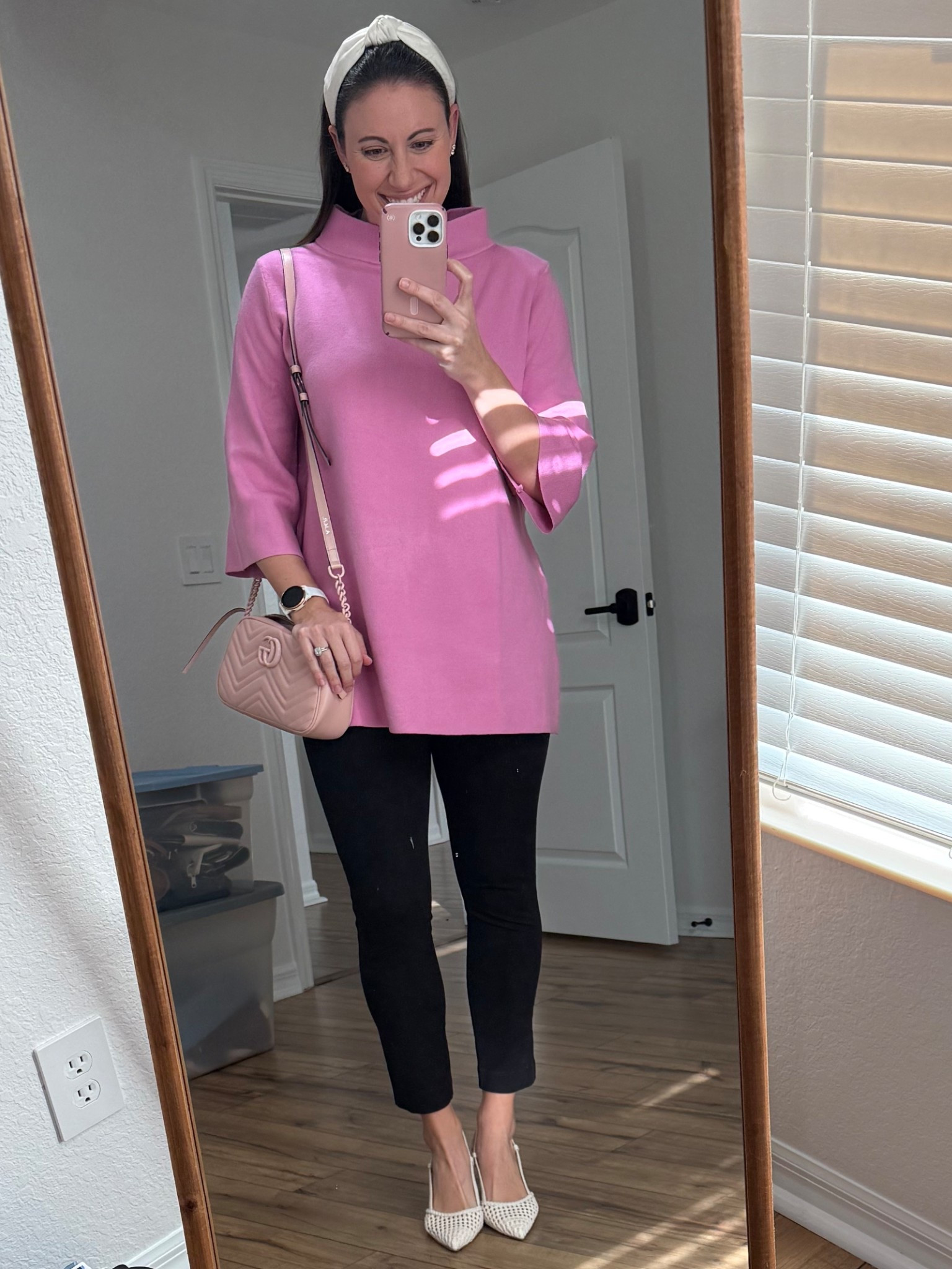 Going for a business casual look with black ankle pants, a tunic sweater from Mint Julep and block heels! Add a headband to give flat hair new life after a day of work! Also a great Valentine’s Day look! 

#LTKootd #LTKValentine #LTKgrwm